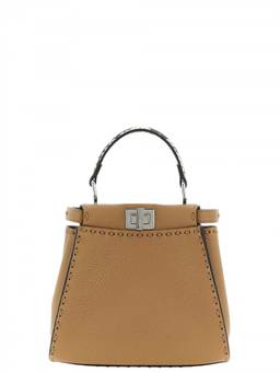 Fendi - Beige Peekaboo Mini Satchel