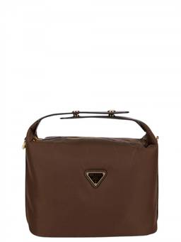 PRADA - Brown Logo Small Crossbody Bag