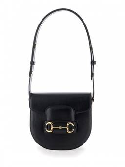 Gucci - Black Horsebit Shoulder Bag