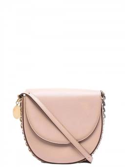 Stella McCartney - Pink chain-trimmed Medium shoulder bag
