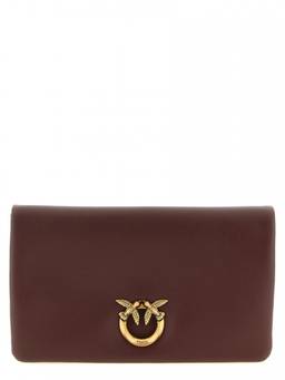 Pinko - Maroon Love Click Mini Crossbody Bag