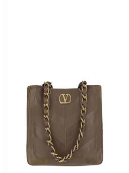 Valentino Garavani - Brown Laseine Small Shoulder Bag