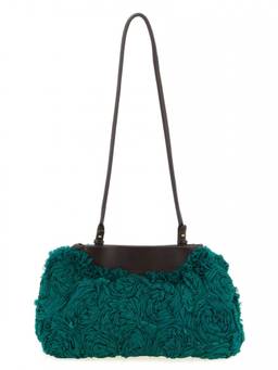 Dries Van Noten - Green Rose Clutch