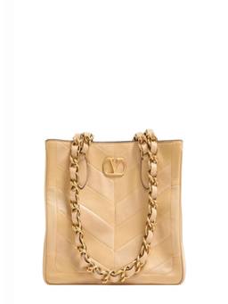 Valentino Garavani - Beige Laseine Small Shoulder Bag