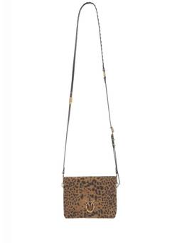 Pinko - Leopard Print Logo Crossbody Bag
