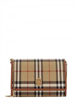 Burberry - Beige Check Small Crossbody Bag