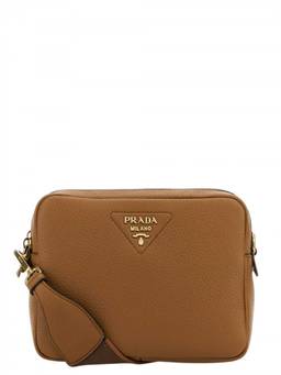 PRADA - Brown Logo Small Crossbody Bag