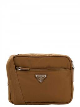 PRADA - Brown Logo Small Crossbody Bag