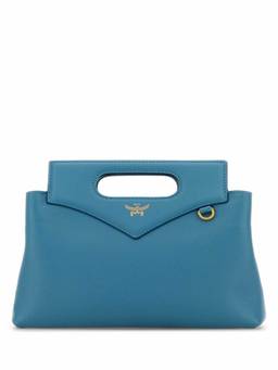 MCM - Blue Leather Mini Soft Diamond Crossbody Bag