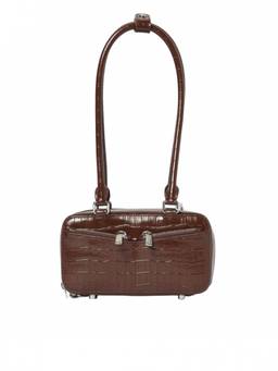 self-portrait - Brown Croc Mini Shoulder Bag
