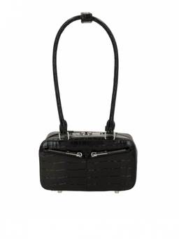 self-portrait - Black Croc Mini Shoulder Bag
