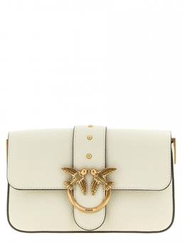 Pinko - White Love One Mini Crossbody Bag