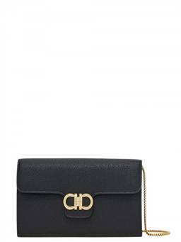 Ferragamo - Black Gancini Clutch