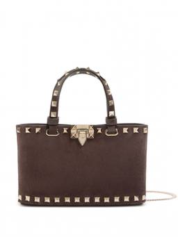 Valentino Garavani - Brown Rockstud Mini Satchel