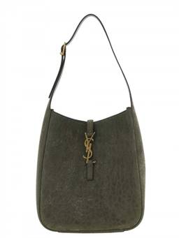 Saint Laurent - Dark Grey Le 5 A 7 Small Hobo