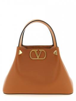 Valentino Garavani - Brown Vlogo Signature Small Satchel