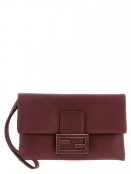 Fendi - Maroon Mamma Baguette Clutch