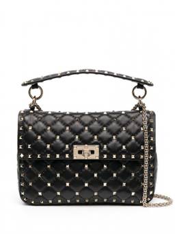 Valentino Garavani - Black Rockstud Spike Medium Shoulder Bag