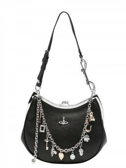 Vivienne Westwood - Black Charm Frame Small Shoulder Bag