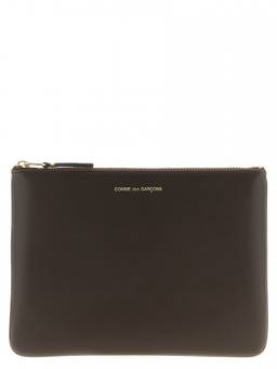 MCM - COMME des GARCONS Dark Brown Logo Clutch