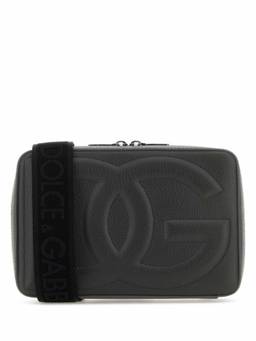 Dolce&Gabbana - Dark grey leather crossbody bag