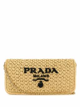 PRADA - Natural Logo Crossbody Bag