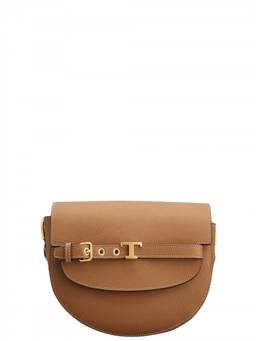 TOD'S - Brown T Signature Mini Crossbody Bag