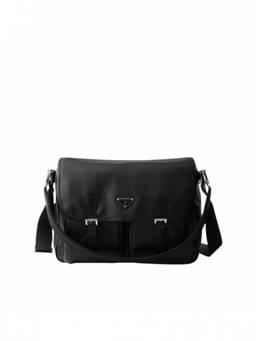 PRADA - Black Logo Large Crossbody Bag