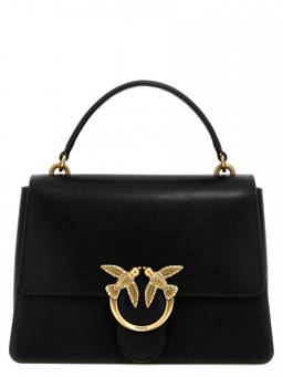 Pinko - Black Love Birds Satchel Bag