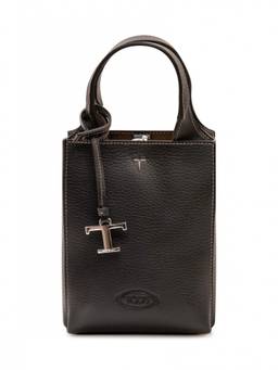 TOD'S - Dark Brown Logo Mini Crossbody Bag