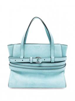 Moschino - Light Blue Tie Me Mini Satchel