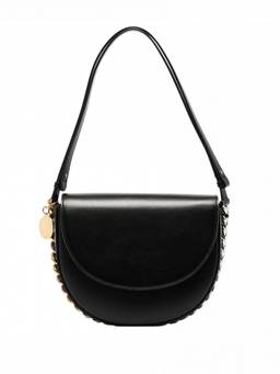 Stella McCartney - Black Frayme Medium Flap shoulder bag