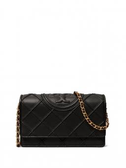 TORY BURCH - Black Fleming Logo Embossed Crossbody Bag