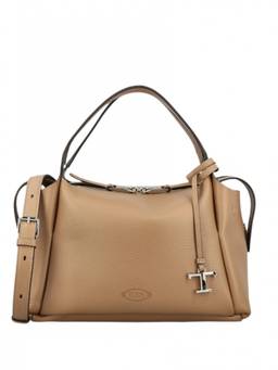 TOD'S - Light Brown T Timeless Medium Satchel