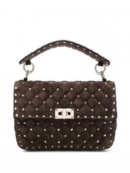 Valentino Garavani - Brown Rockstud Spike Medium Shoulder Bag