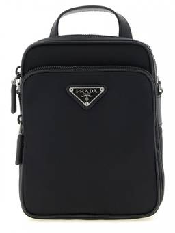 PRADA - Black Logo Mini Crossbody Bag