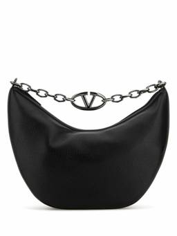 Valentino Garavani - Black Vlogo Moon Shoulder Bag