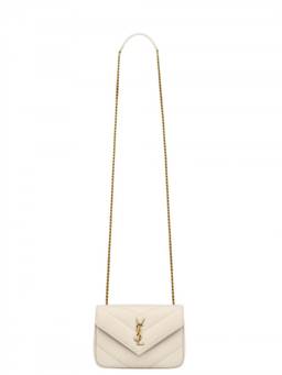 Saint Laurent - White Loulou Mini Crossbody Bag