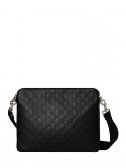 Gucci - Black Gg Emblem Medium Crossbody Bag