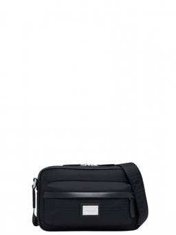 EMPORIO ARMANI - Black Logo Medium Crossbody Bag