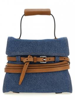 Moschino - Denim Tie Me Small Satchel