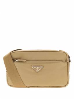 PRADA - Light Brown Logo Small Crossbody Bag