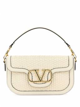 Valentino Garavani - Ivory Alltime Woven Leather Shoulder Bag