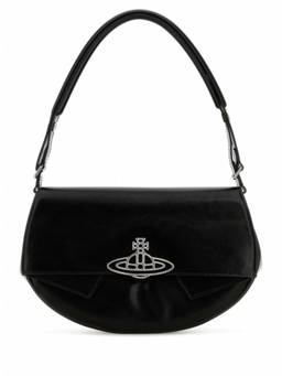 Vivienne Westwood - Black Leather Sadie Shoulder Bag