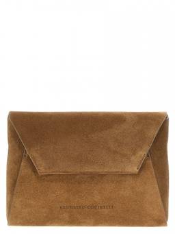 Brunello Cucinelli - Brown Monile Suede Clutch