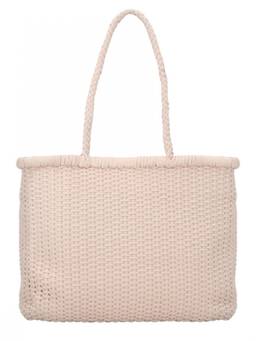 Dragon Diffusion - Beige B Weave Medium Shoulder Bag