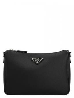 PRADA - Black Logo Crossbody Bag