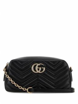 Gucci - Black Gg Marmont Small Crossbody Bag