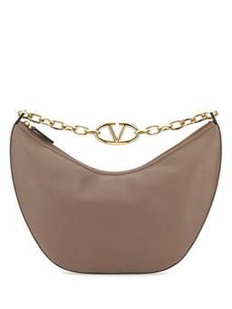 Valentino Garavani - Taupe Vlogo Moon Medium Shoulder Bag