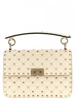 Valentino Garavani - White Rockstud Spike Shoulder Bag